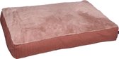 Kussen faldi rechthoekig rits rand roze 100x65x16 cm Flamingo