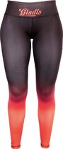Gladts legging met topje dames zwart/rood 2-delig Maat M