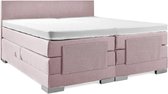 Boxspring Elektrische  Plint 140x220 Compleet Oudroze