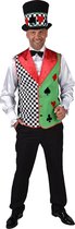 Magic Design Vest Cardplayer Joker Polyester Groen/rood Maat M/l