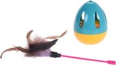 Cats Collection Kattenspeelgoed Met Veren Blauw/geel 2-delig