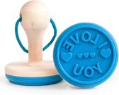 Suck Uk Cookie Stamp Loveyou 9,3 Cm Bois / silicone Blauw