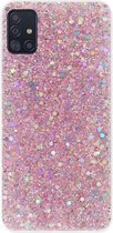 ADEL Premium Siliconen Back Cover Softcase Hoesje Geschikt voor Samsung Galaxy A51 - Bling Bling Roze