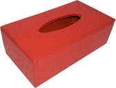 By Kohler Tissue Doos rood 25,5x12x8cm Struisvogel leer (111703)