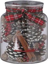 House Of Seasons Potpourri Cranberry 16,5 X 13,5 Cm Glas Rood