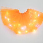 LED Rokje - Tutu - Oranje - Mini  - Met Gekleurde RGB Verlichting