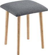 Krukje Gera met beuken poten 45,5x36x36 cm donkergrijs