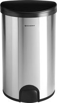 Trend24 - Prullenbak - Afvalbak - Prullenbakken - Prullenbak afvalscheiding - RVS - Sensor - 35,5 x 38,1 x 64,4 cm - Zilver - Zwart