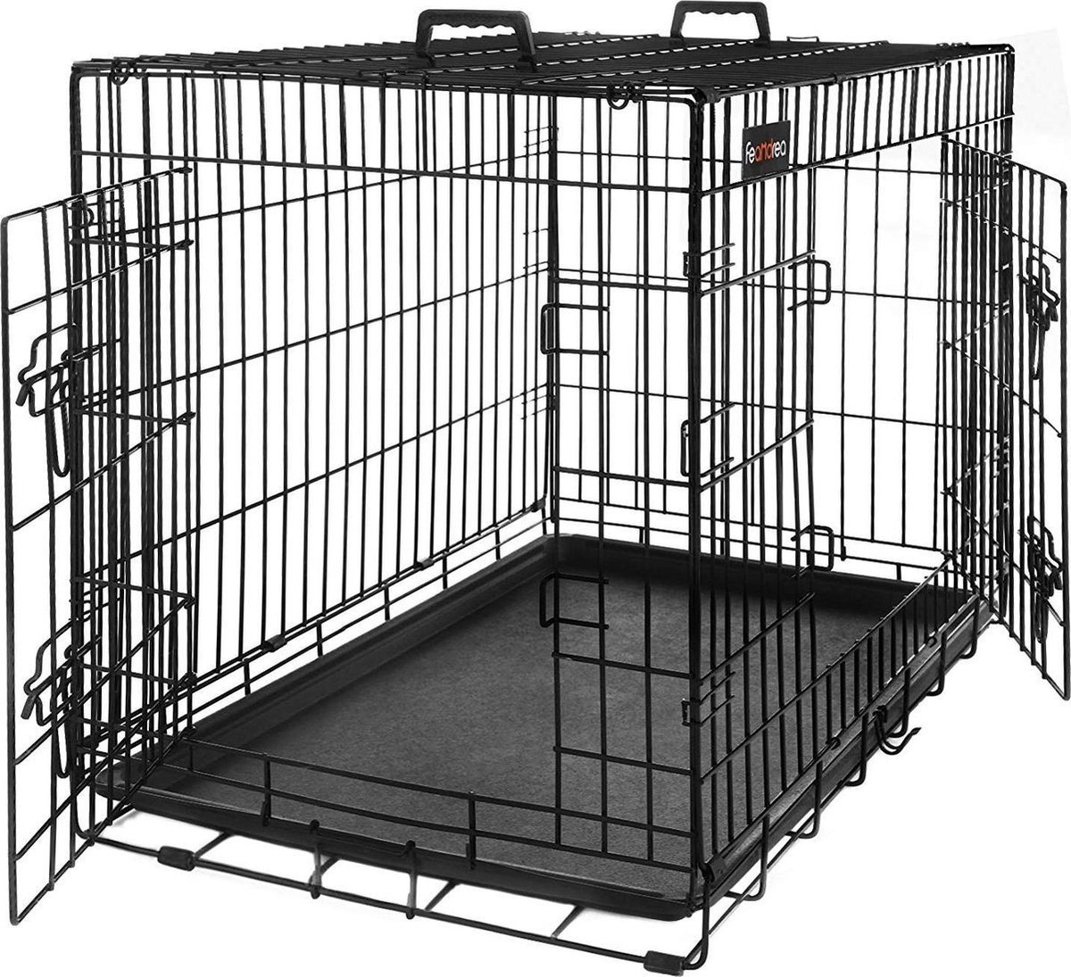 Caisse Noire pour Chien - Cage confortable - 106 x 70 x 77,5 cm - Pliable |  bol.com