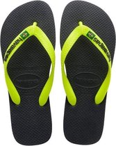 Havaianas Brasil Logo Unisex Slippers - New Graphite - Maat 33/34