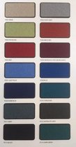 Akoestische wand Lucia breed 160CM hoog 80CM kleur lucia Turquoise PO10 kleur beugel Aluminium (RAL9006)