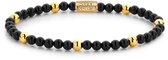 Rebel & Rose More Balls Than Most Black Panther - 4mm - yellow gold plated RR-40043-G-17.5 cm
