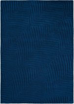 Wedgwood - Folia Navy 38308 Vloerkleed - 150 cm rond - Rond - Laagpolig Tapijt - Design, Klassiek - Blauw