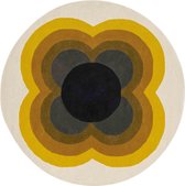 Orla Kiely - Sunflow Yellow 60006 Vloerkleed - 200 cm rond - Rond - Rond Tapijt - Retro - Meerkleurig