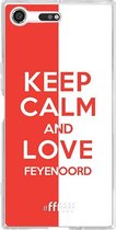 Sony Xperia XZ Premium Hoesje Transparant TPU Case - Feyenoord - Keep calm