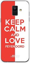 6F hoesje - geschikt voor Samsung Galaxy A6 (2018) -  Transparant TPU Case - Feyenoord - Keep calm #ffffff