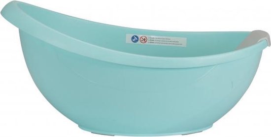 KiNDERWELT Baby Bath Set - 9 Piece Set Funny Farmhouse Aqua for Babies - Bathtub, Bath Stand, Bath Seat, Pot, Toilet Seat, Stool, Nappy Bin, Drain Hose, Washing Glove