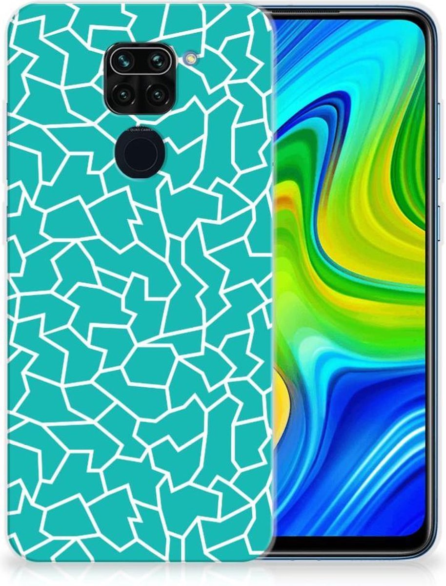 Xiaomi Redmi Note9 Hoesje maken Cracks Blue