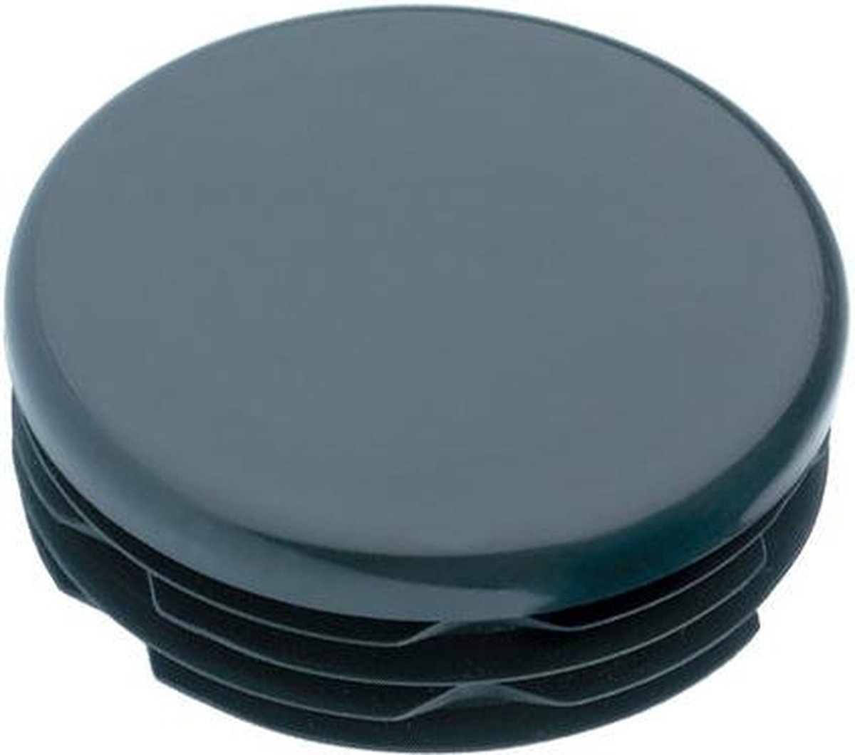 FLE - Inslagdop/meubeldop zwart rond Ø 3 cm en hoogte 0,4 cm van kunststof - 8 stuks