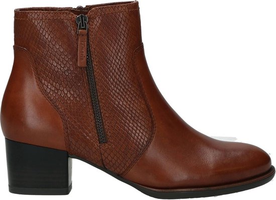 Tamaris Enkellaarsjes cognac Maat 38 Tamaris Enkellaarsjes cognac Maat 38