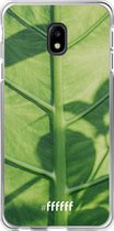 Samsung Galaxy J3 (2017) Hoesje Transparant TPU Case - Leaves Macro #ffffff