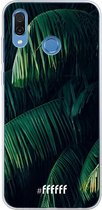 6F hoesje - geschikt voor Honor Play -  Transparant TPU Case - Palm Leaves Dark #ffffff