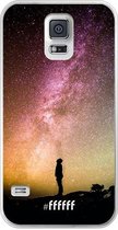 Samsung Galaxy S5 Hoesje Transparant TPU Case - Watching the Stars #ffffff