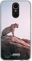 LG K10 (2017) Hoesje Transparant TPU Case - Leopard #ffffff