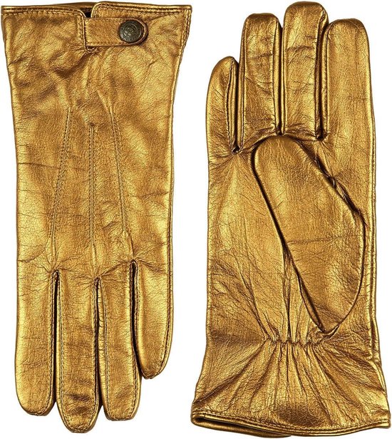 Leren handschoenen dames model Scarlino Color: Gold, Size: 7.5 | bol.com