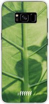 Samsung Galaxy S8 Plus Hoesje Transparant TPU Case - Leaves Macro #ffffff