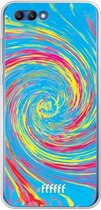 Honor 10 Hoesje Transparant TPU Case - Swirl Tie Dye #ffffff