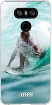 LG G6 Hoesje Transparant TPU Case - Boy Surfing #ffffff