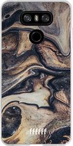 LG G6 Hoesje Transparant TPU Case - Wood Marble #ffffff