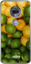 Motorola Moto G7 Hoesje Transparant TPU Case - Lemon & Lime #ffffff