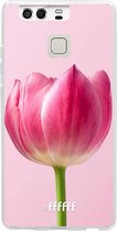 Huawei P9 Hoesje Transparant TPU Case - Pink Tulip #ffffff