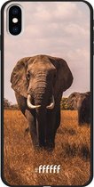 iPhone Xs Max Hoesje TPU Case - Elephants #ffffff