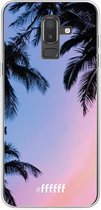 Samsung Galaxy J8 (2018) Hoesje Transparant TPU Case - Sunset Palms #ffffff