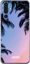 Huawei P30 Pro Hoesje Transparant TPU Case - Sunset Palms #ffffff