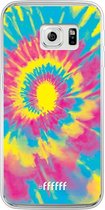 Samsung Galaxy S6 Edge Hoesje Transparant TPU Case - Psychedelic Tie Dye #ffffff