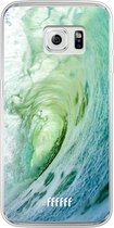 Samsung Galaxy S6 Edge Hoesje Transparant TPU Case - It's a Wave #ffffff