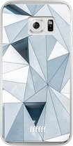 Samsung Galaxy S6 Edge Hoesje Transparant TPU Case - Mirrored Polygon #ffffff