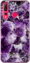 Huawei P30 Lite Hoesje Transparant TPU Case - Purple Geode #ffffff