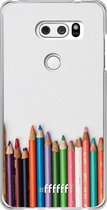 LG V30 (2017) Hoesje Transparant TPU Case - Pencils #ffffff