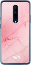 OnePlus 7 Pro Hoesje Transparant TPU Case - Coral Marble #ffffff