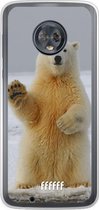 Motorola Moto G6 Hoesje Transparant TPU Case - Polar Bear #ffffff