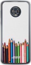 Motorola Moto G6 Hoesje Transparant TPU Case - Pencils #ffffff