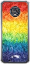 Motorola Moto G6 Hoesje Transparant TPU Case - Rainbow Veins #ffffff