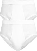 Gotzburg slips doppelripp (2-pack) - heren slips met gulp - wit - Maat: 3XL