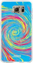 Samsung Galaxy S6 Hoesje Transparant TPU Case - Swirl Tie Dye #ffffff