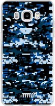 Samsung Galaxy J5 (2016) Hoesje Transparant TPU Case - Navy Camouflage #ffffff